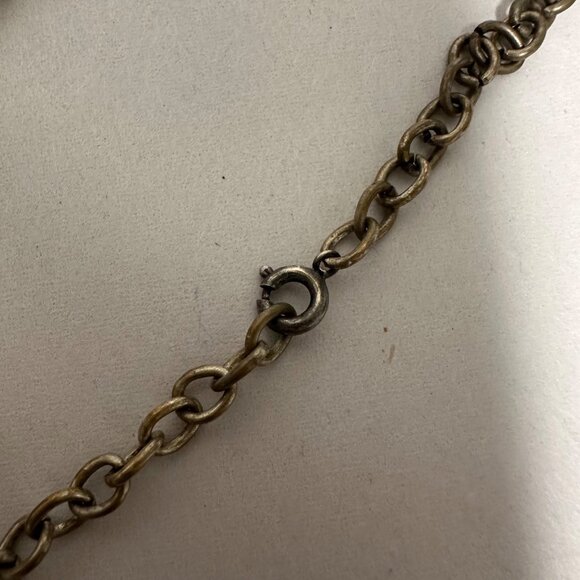 MCM Stlye Silver Tone Atomic Atom Agate On Chain Artsy Wearable Art - Picture 5 of 8